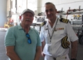 Juan A.Vera junto al 2Comandante Naval Jaime Torres Unesco-Melilla visita el buque Galicia