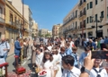 Niños comunión Domingo de devoción en el Corpus Christi de Melilla