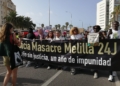 WhatsApp Image 2023 06 24 at 23.04.46 2 Unas 250 personas claman en una marcha contra lo que sucedió en Melilla el 24J