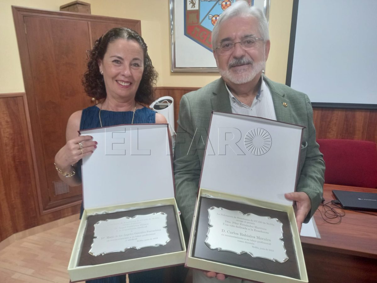 c852853e 7231 49e7 b272 cb95cad44f3c e1687894878897 CC.OO. premia a los docentes Carlos Rubiales y María de los Ángeles González Barrachina