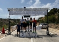 podio general David Sánchez y Amara Hamed, ganadores de la Vuelta a Melilla de ciclismo