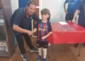 ÁNGEL LÓPEZ MAIQUES La Peña Barcelonista premia a una nueva promoción de alumnos de la Escuela Luisca