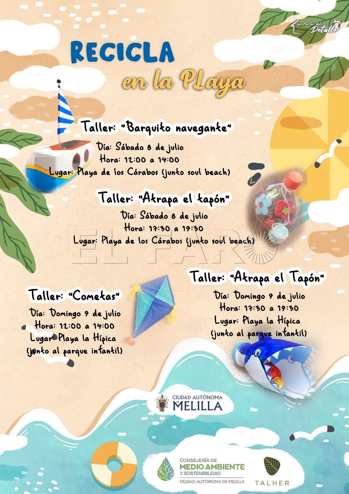 CARTEL EDUCACIÓN AMBIENTAL PLAYA copia Talher organiza la actividad de educación ambiental 'Recicla en la playa'