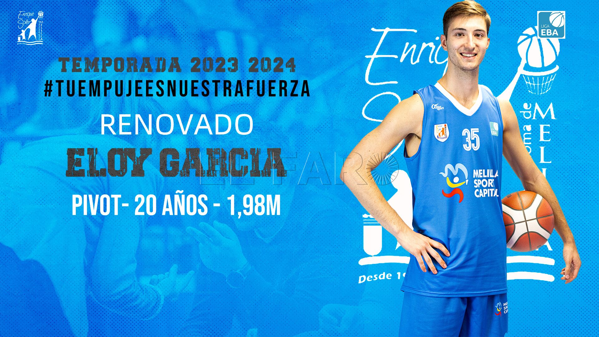 ELOY GARCIA Eloy García continuará en el Enrique Soler de Liga EBA