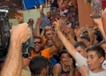 Gentío Éxito de participación en la grabación del videoclip de Khalid El Paisano en La Cañada