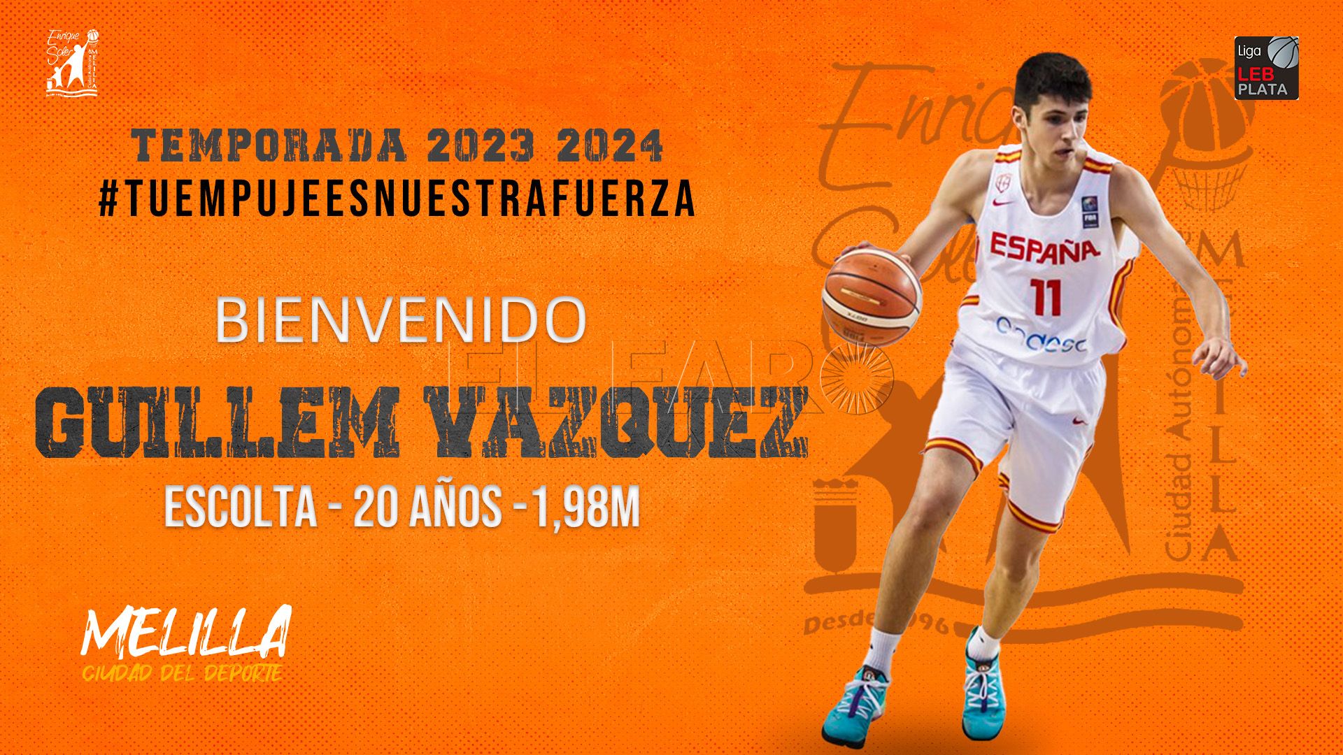GUILLEM VAZQUEZ 1 El escolta Guillem Vázquez, talento para el CD Enrique Soler de LEB Plata