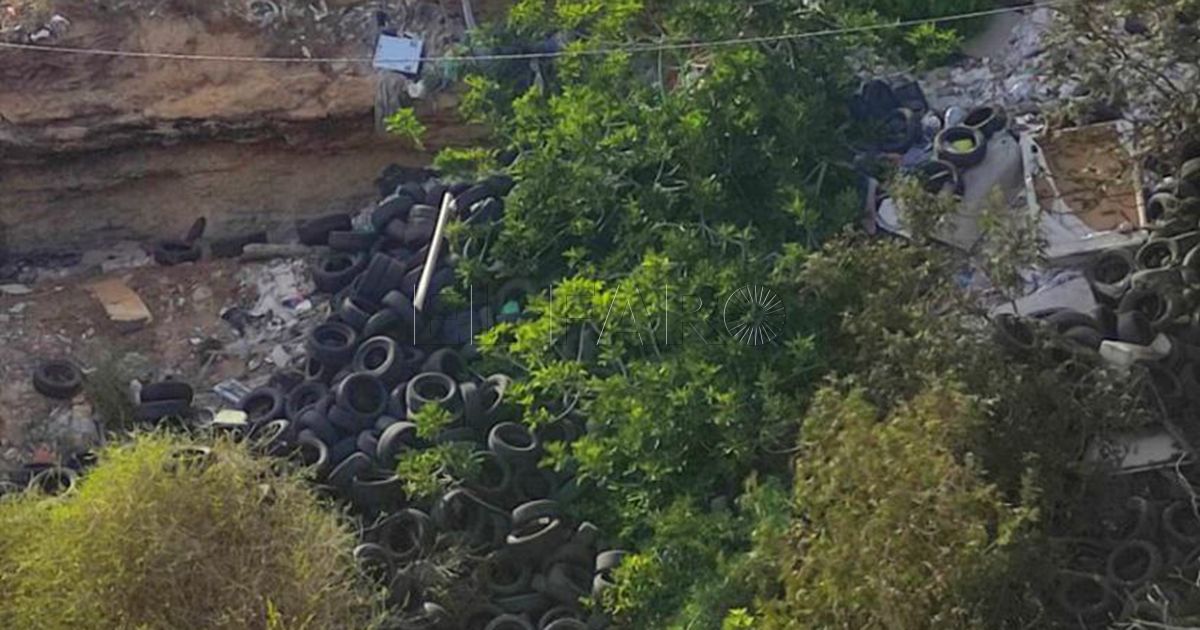 Neumáticos Dos empresas ilegales sancionadas por tirar neumáticos al barranco de Cabrerizas