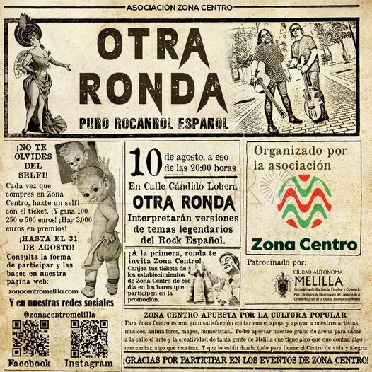 El grupo 'Otra Ronda' amenizará Cándido Lobera este jueves