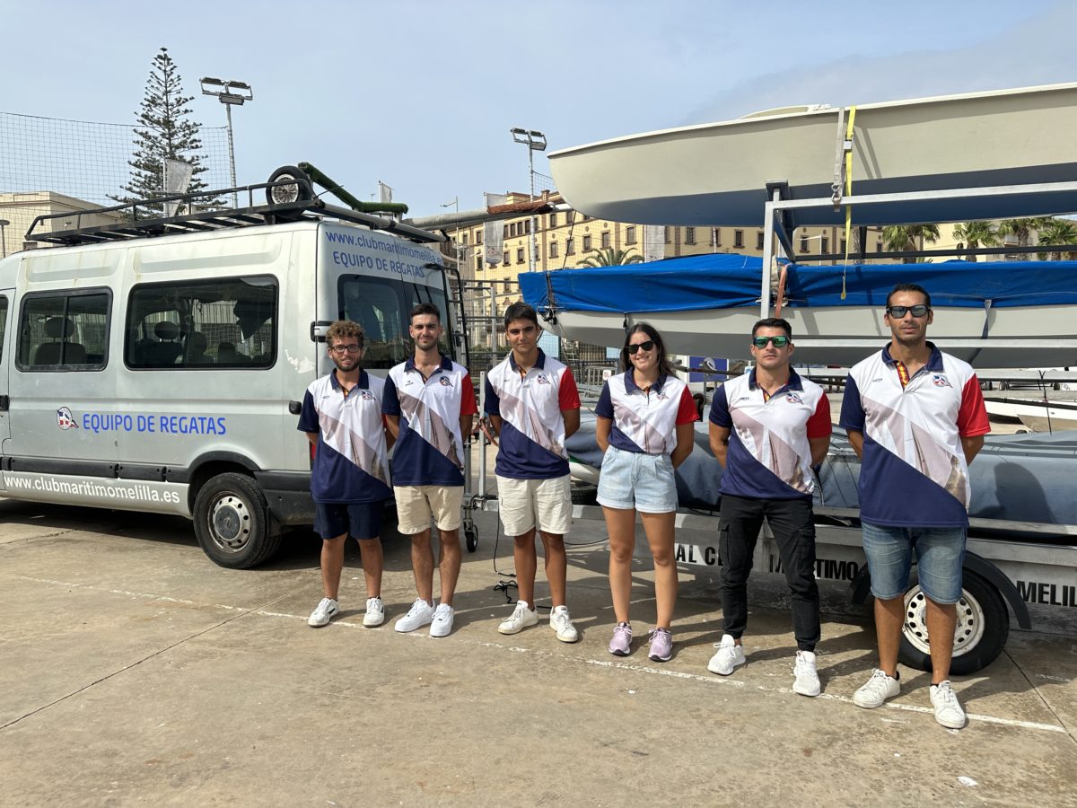 El equipo de regatas del RCMM, en el IV Trofeo Aniversario Flota Snipe