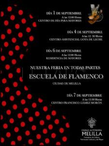 Cartel flamenco La Escuela de Flamenco de Melilla sigue llevando su arte a la Feria