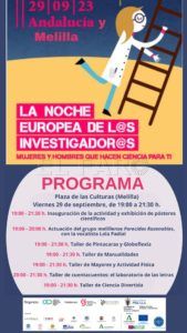 PROGRAMA NOCHE EUROPEA MELILLA 2023 1 Melilla vive hoy 'La Noche Europea de los Investigadores' con actividades en la Plaza de las Culturas