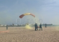 WhatsApp Image 2023 09 17 at 14.44.17 2 Éxito de las exhibiciones aéreas de la Patrulla Acrobática de Paracaidismo y de la Armada en conmemoración por el Día de Melilla