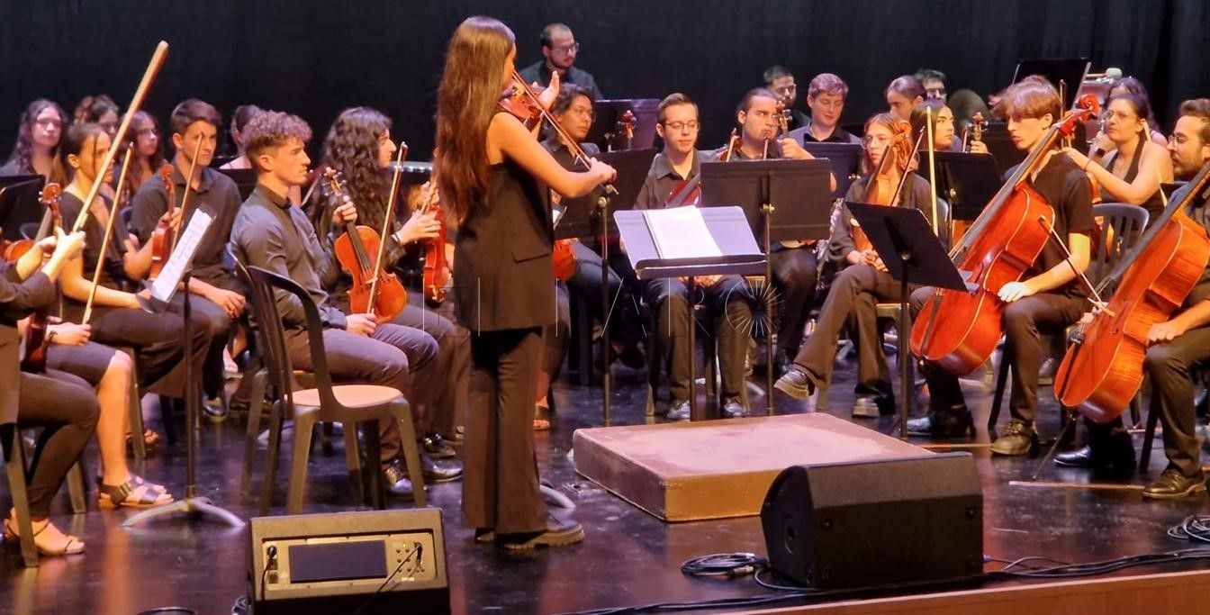 Un momento de la actuación de la Joven Orquesta Provincial de Málaga.