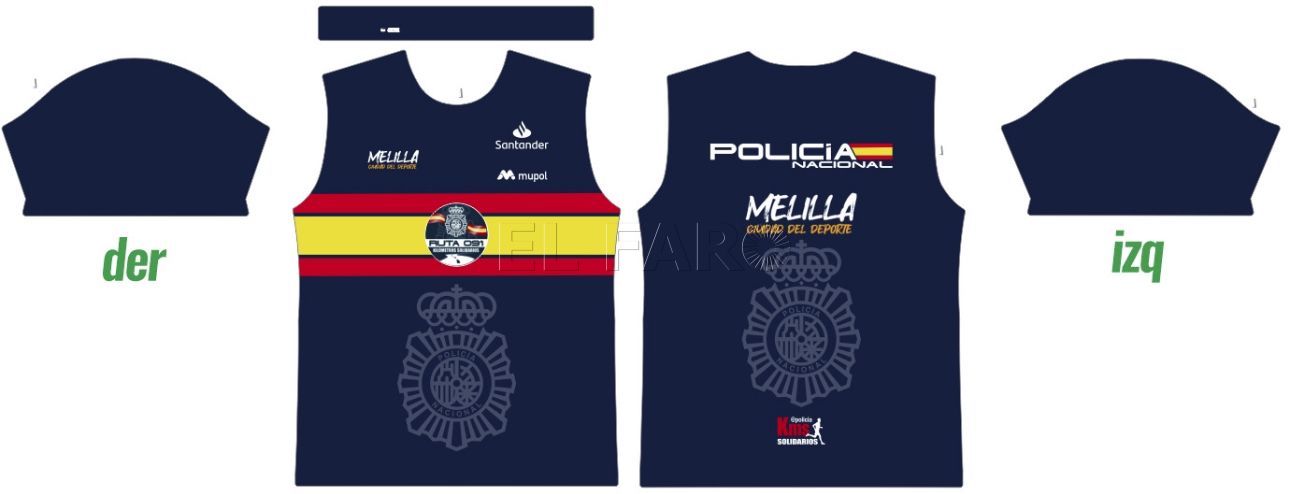 Camisetas Ruta 091 Melilla La Carrera 091 de la Policía Nacional cumple la III edición