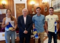 WhatsApp Image 2023 10 18 at 12.38.35 1 El presidente de la Ciudad recibe a Rebeca de Juan, Luismi Ruiz y Eduardo Calderay