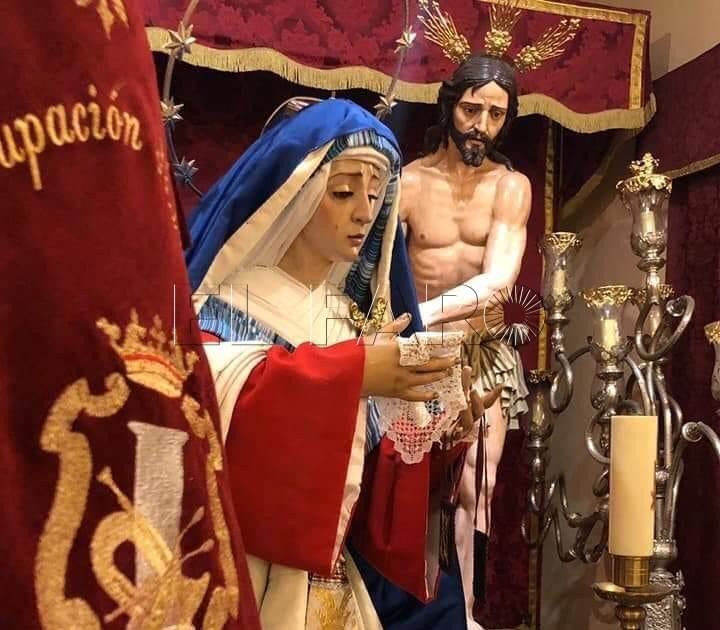 cristo La Cofradía de la Flagelación recoge alimentos de desayuno para los jóvenes del Monte