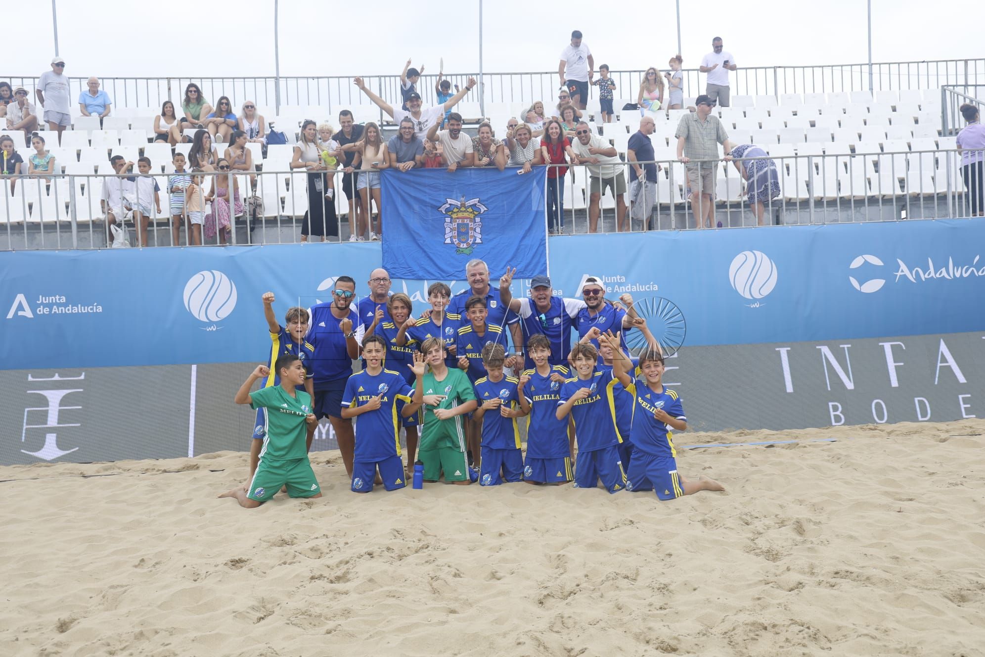 melilla campeona Melilla, campeona de España alevín de fútbol playa
