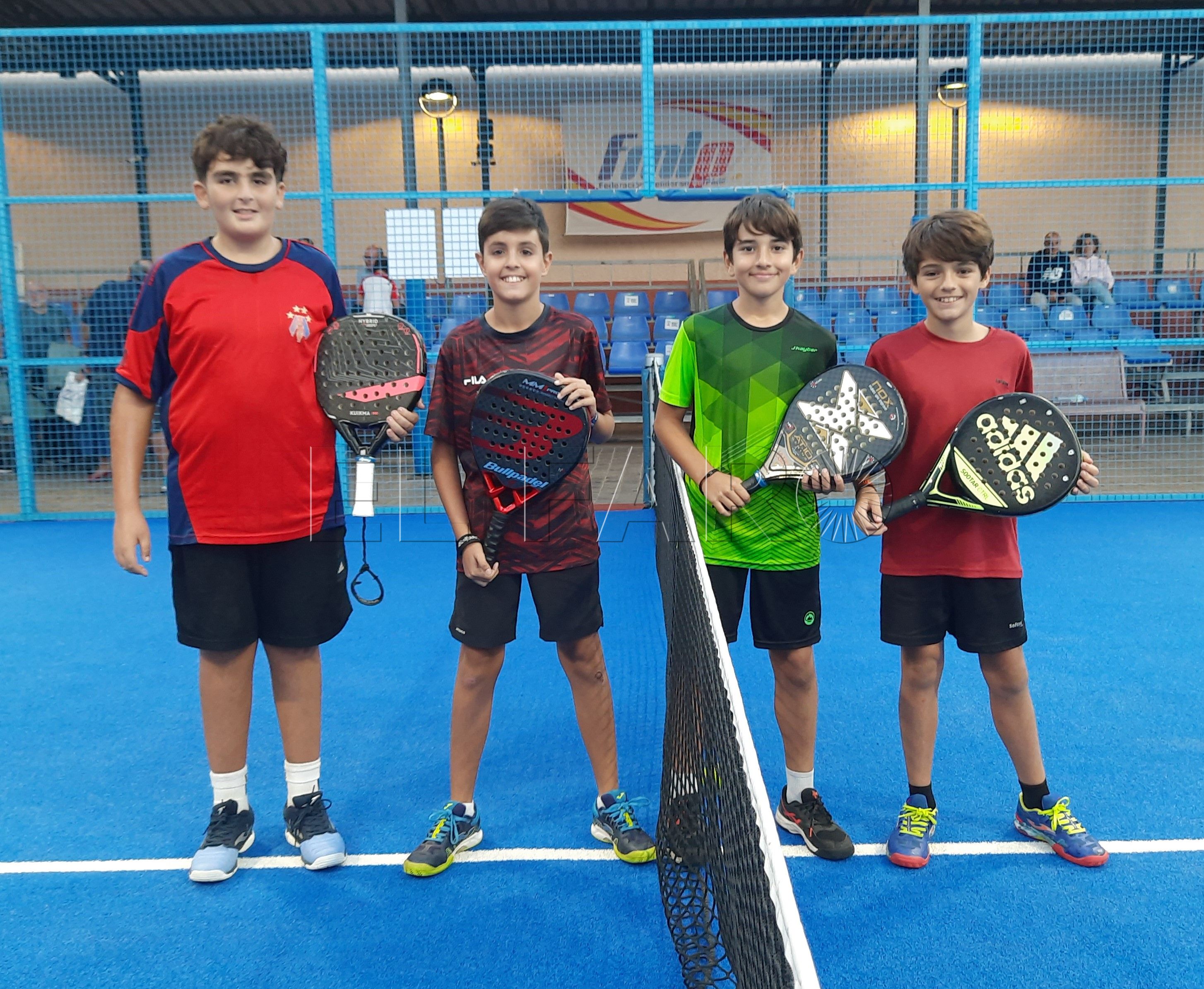 Alevín masc La cantera del pádel melillense ofrece un altísimo nivel de juego