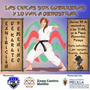 Karate Zona Centro ofrecerá este jueves una demostración de Karate femenino en Menéndez Pelayo