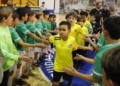 1a pasillo al subcampeon La Salle, Milenium FS y Buen Consejo, campeones de la Copa Federación Benjamín