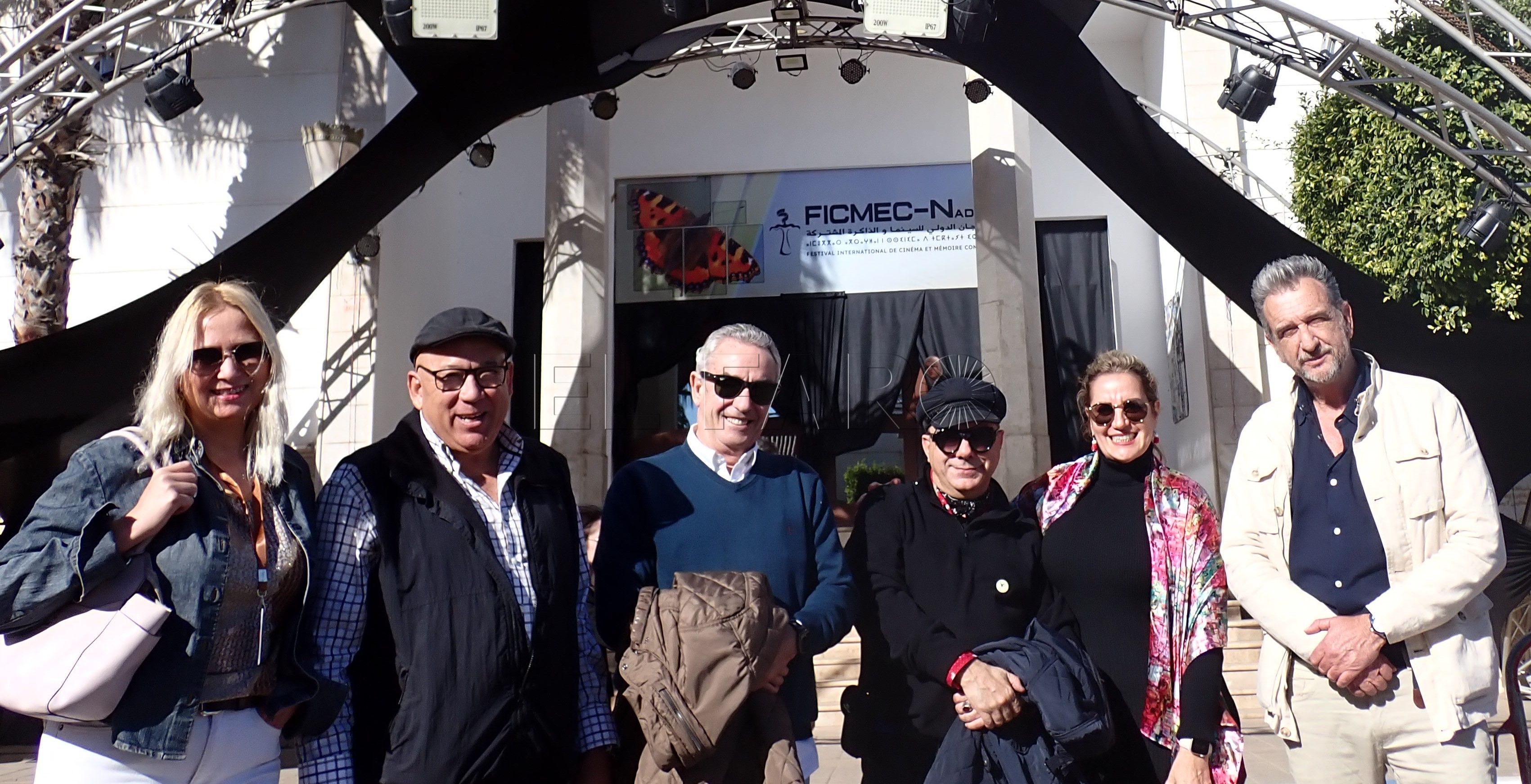 Blanca Rosa junto a Juanjo Florensa Francisco Gonzalez y Rafael Guerrero 'Retorno', documental del Carnaval Indiano de la Isla de la Palma, de la directora cubana Blanca Rosa