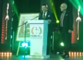 Jorge Onieva junto Abdeselam Boutayeb Ceremonia de clausura del Festival Internacional de Cine de Nador
