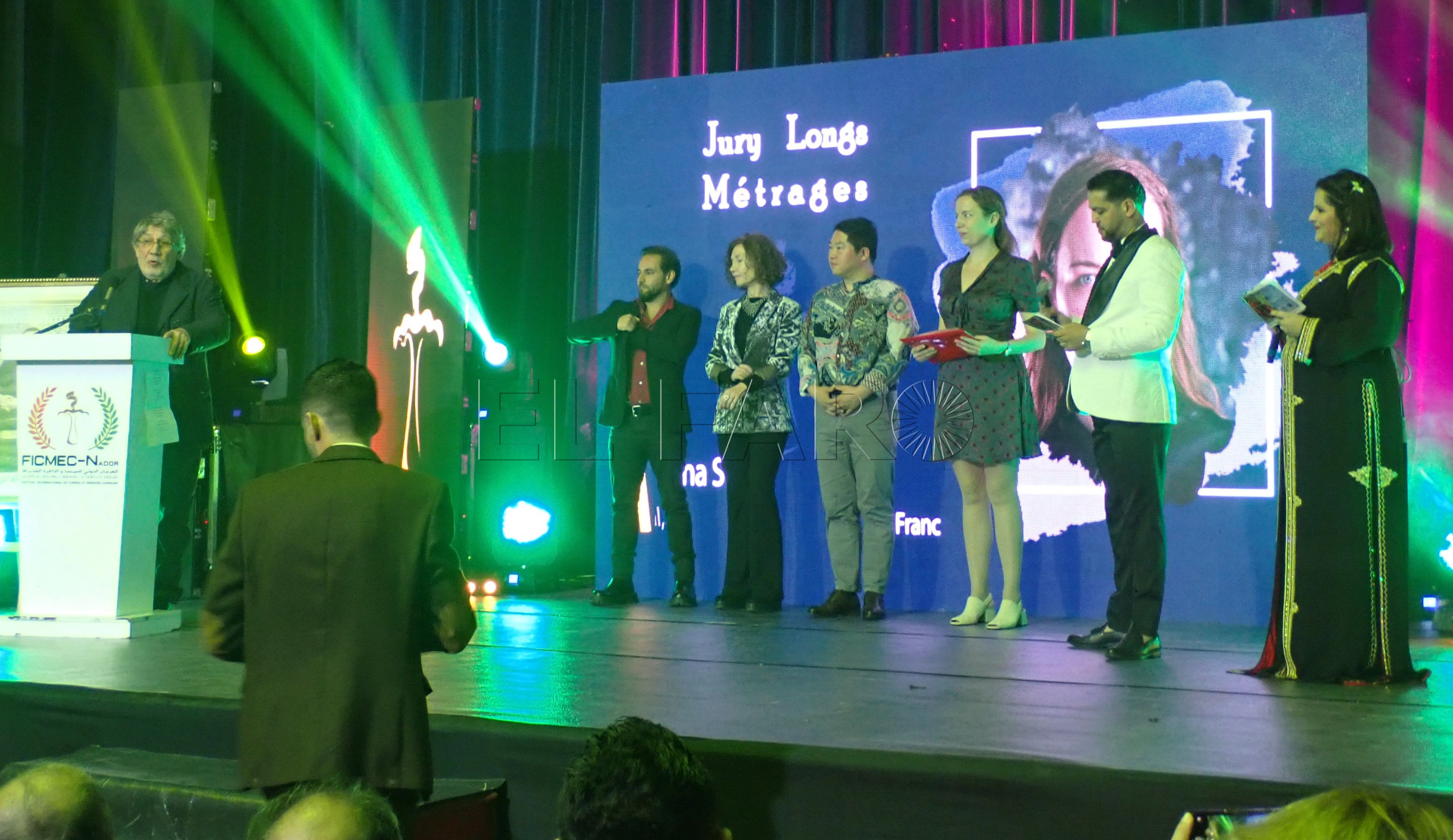Jurado de Largometraje Ceremonia de clausura del Festival Internacional de Cine de Nador