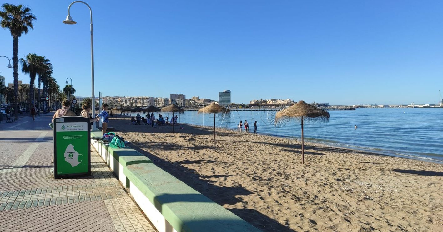 playa recorte copia 3 Melilla vivirá un día primaveral el próximo martes, con una temperatura máxima prevista de 26,2 grados