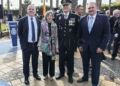 Jefe Sup Pol JoseATogores junto a Carmen Enrique Cesar Solano y Juan Antonio Marmolejo Unesco-Melilla, en la celebración del 200 aniversario de la Policía Nacional