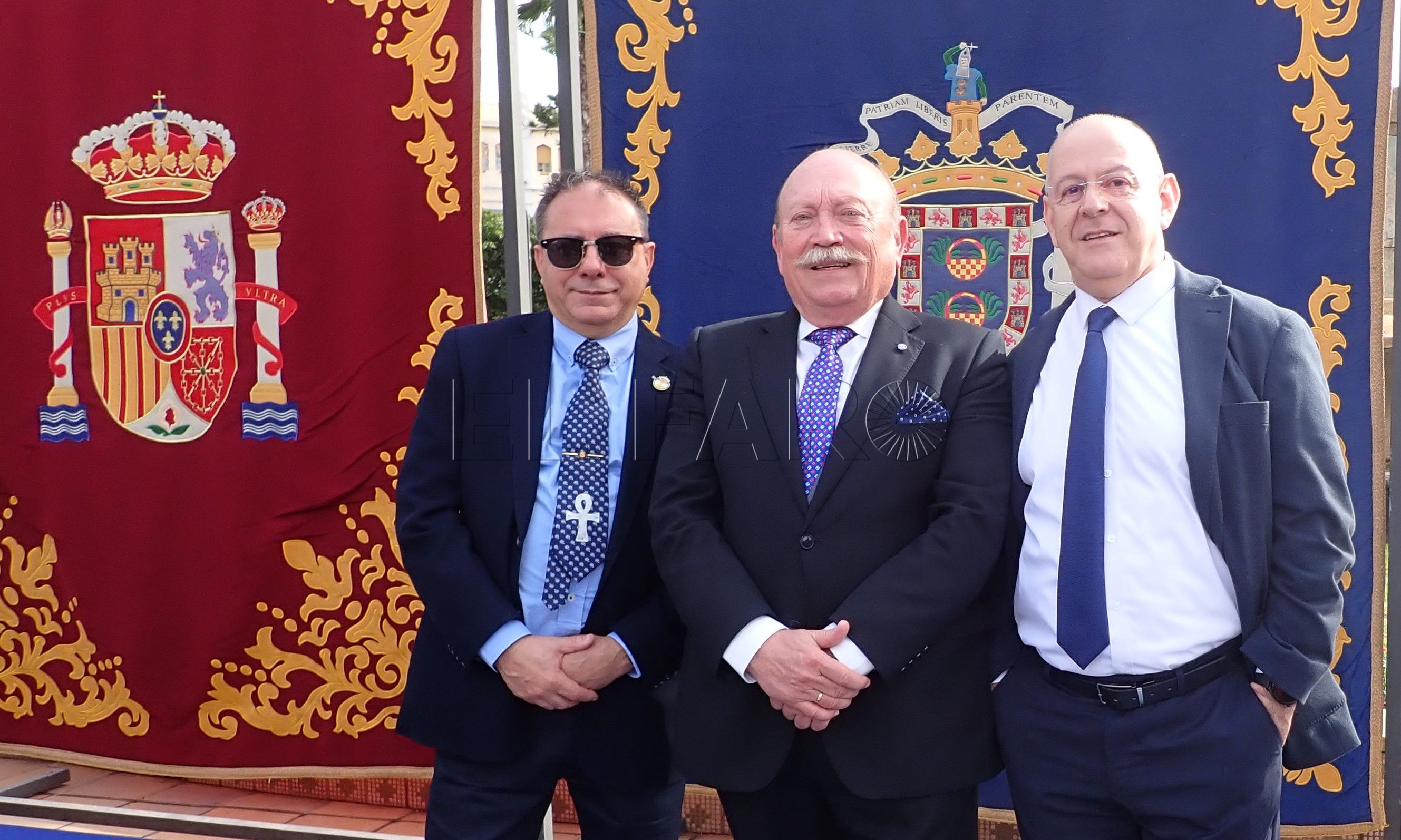 Juanjo Florensa JuanAVera y Cesar Solano Unesco-Melilla, en la celebración del 200 aniversario de la Policía Nacional