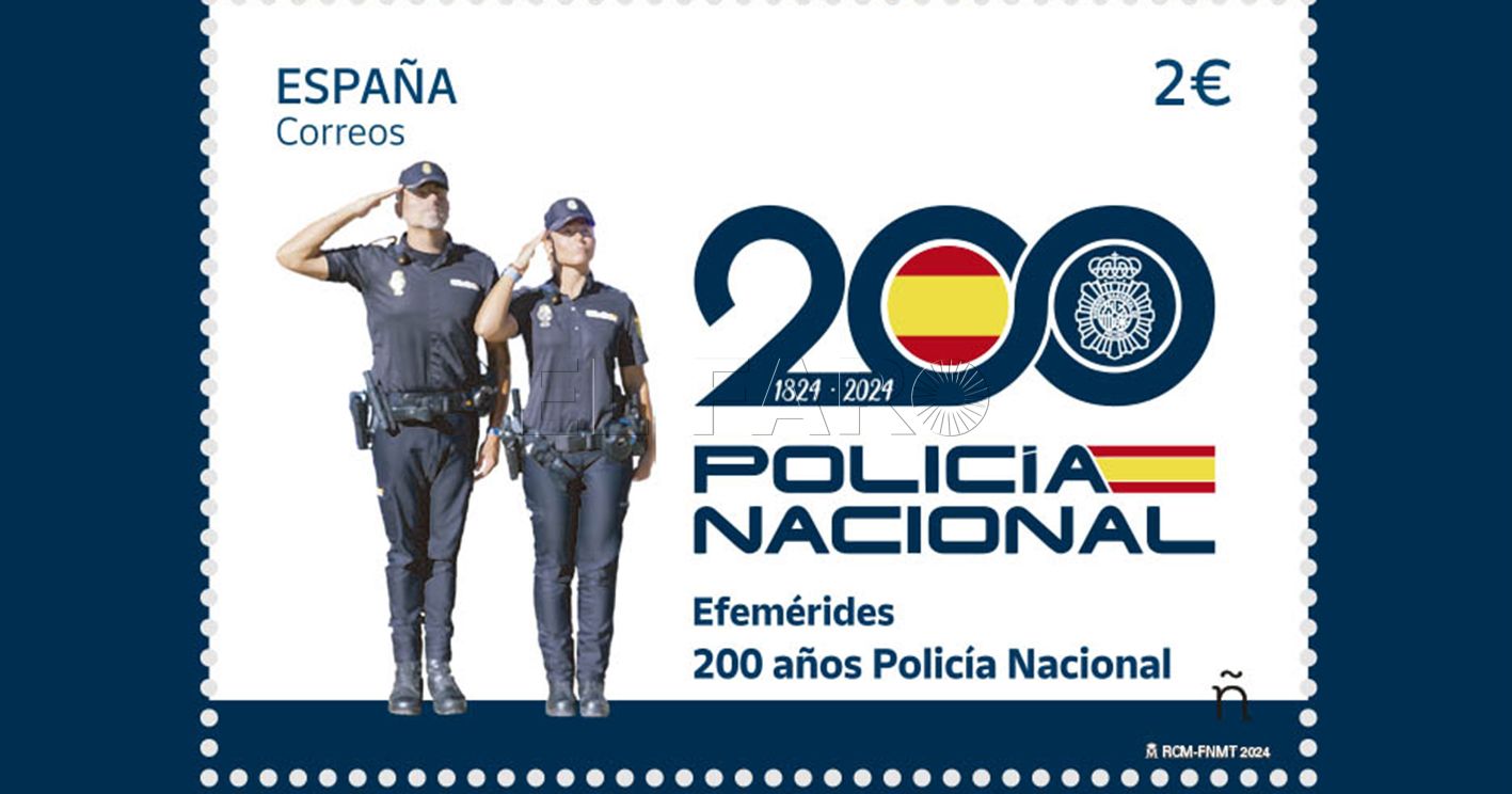 Sello 200 años Policia Nacional recorte Correos presenta un sello por el bicentenario de la Policía Nacional