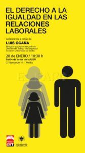 cartel luis ocaña CGT y UGR organizan una conferencia sobre la igualdad en las relaciones laborales