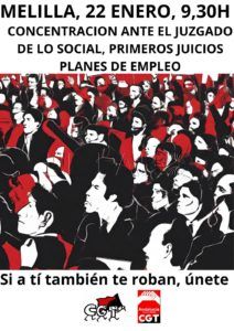 concentración cgt planes de empleo La CGT convoca una concentración contra la política de la Ciudad respecto a los planes de empleo