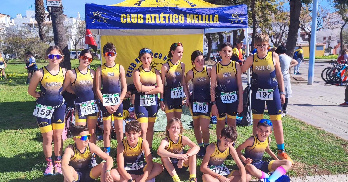 424638631 727099366192739 1458473944666660399 n Altísimo nivel del Club Atlético Melilla en el Duatlón de Marbella