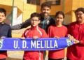 IMG 1226 La UD Melilla reparte alegría a los alumnos del CEIP León Solá