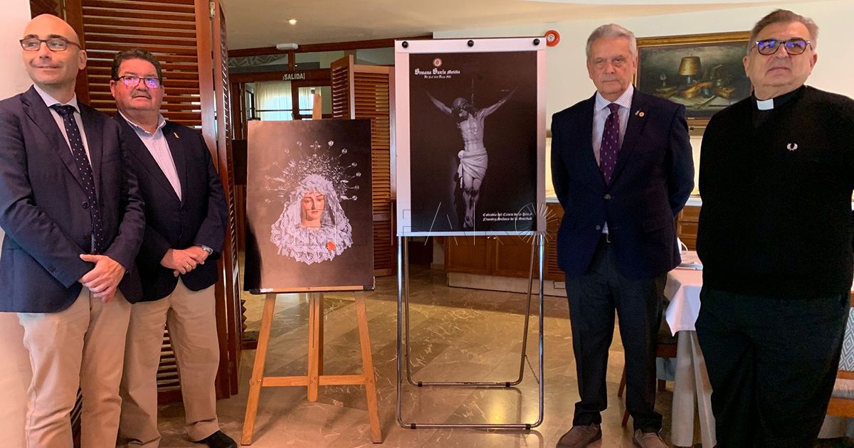cartel Cristo de la Paz Una fotografía en blanco y negro del Cristo de la Paz, cartel anunciador de su Cofradía
