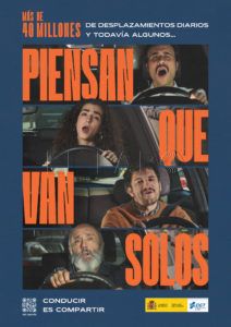 Campaña “Más de 40 millones de desplazamientos diarios y todavía algunos piensan que van solos”