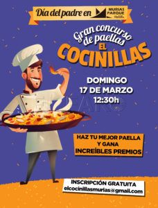 Cartel Parque Murias acoge un concurso de paellas por el Día del Padre