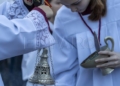 JUEVES 280A6282 Nuestro Padre Jesús de la Flagelación y Nuestra Señora del Mayor Dolor cierran el Jueves Santo en Melilla