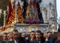 POLLINICA R03L2842 La Real Cofradía del Nazareno realiza un rápido traslado de sus sagrados titulares ante las inclemencias meteorológicas
