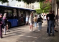turistas autobus Unos 600 turistas desembarcan en Melilla en el primer crucero del 2024