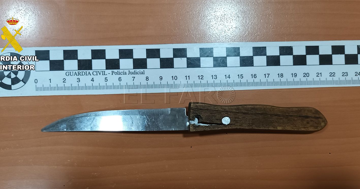 La Guardia Civil detiene a una persona como autor de un delito de amenazas y lesiones con arma blanca