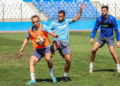 23D 5 4 La escuadra azulina prepara a conciencia el partido ante el líder