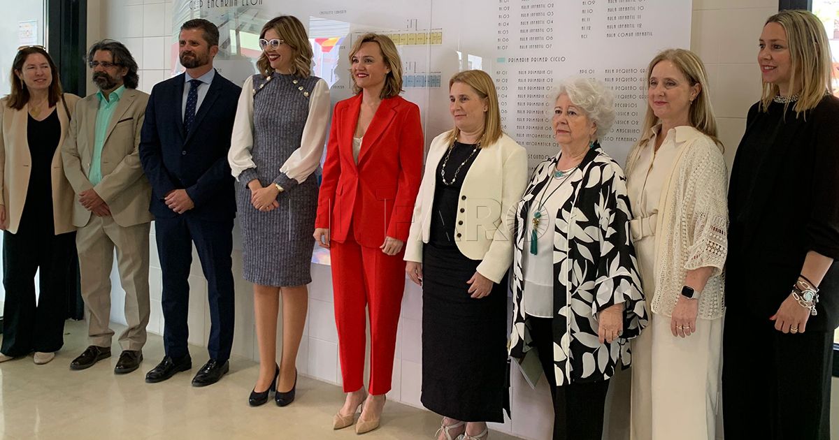 Pilar Alegria La ministra Pilar Alegría inaugura el colegio 'Encarna León'