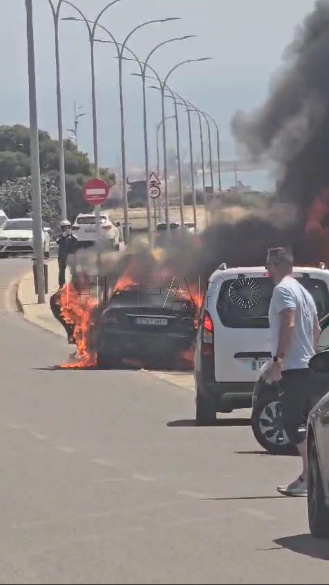 Pinos Arde un vehículo en los Pinos