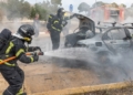 WhatsApp Image 2024 04 02 at 1.11.41 PM Los Bomberos sofocan un incendio en un coche en la carretera de circunvalación