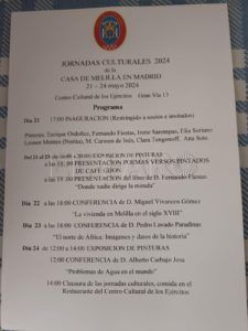 Actividades Casa Melilla La Casa de Melilla en Madrid se encuentra inmersa en su Semana Cultural