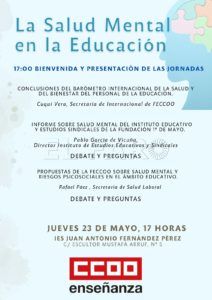 CCOO mental CCOO Melilla desarrollará una jornada sobre la salud mental en la Educación