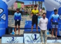 cadete masculino Álvaro Martínez y Alba Caballero ganan el Acuatlón TriMelilla