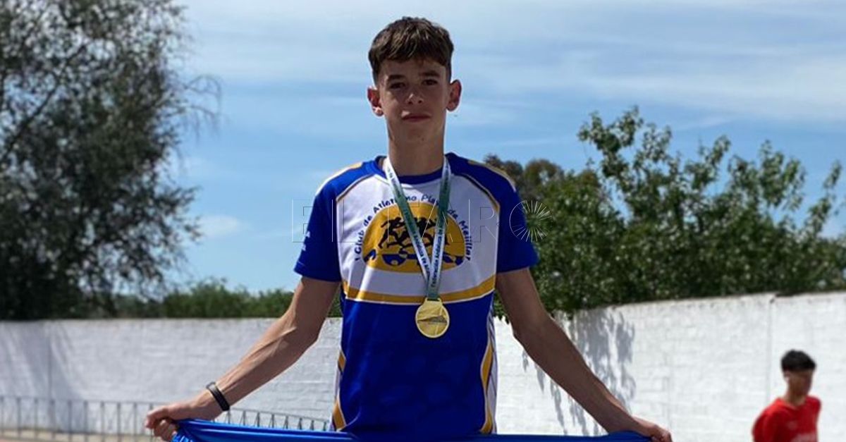 recortada 1 El atleta melillense Pelayo Castaño consiguió la medalla de oro sub-14
